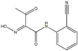 N-(2-CYANO-PHENYL)-2-HYDROXYIMINO-3-OXO-BUTYRAMIDE Struktur