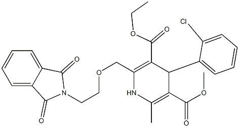 2-[(2-PHTHALIMIDOETHOXY) METHYL]-4-(2-CHOROPHENYL)3-ETHOXY CARBONYL-5-METHOXYCARBONYL-6-METHYL 1,4-DIHYDROPYRIDINE Struktur