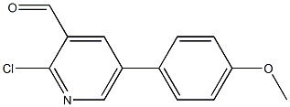 2-chloro-5-(4-methoxyphenyl)pyridine-3-carbaldehyde Struktur