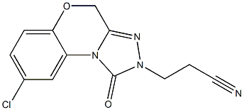 3-(8-Chloro-2,4-dihydro-1-oxo-1,2,4-triazolo(3,4-c)(1,4)-benzoxazin-2-yl)propionitrile Struktur