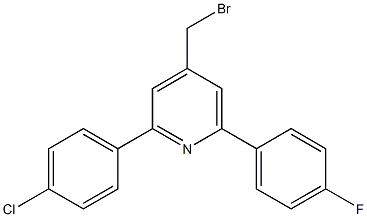 4-(bromomethyl)-2-(4-chlorophenyl)-6-(4-fluorophenyl)pyridine Struktur