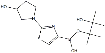 2-(3-HYDROXYPYRROLIDINO)THIAZOLE-4-BORONIC ACID PINACOL ESTER Struktur