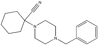 1-(4-BENZYLPIPERAZIN-1-YL)CYCLOHEXANECARBONITRILE Struktur