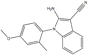 2-AMINO-1-(4-METHOXY-2-METHYLPHENYL)-1H-INDOLE-3-CARBONITRILE Struktur