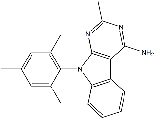 2-METHYL-9-(2,4,6-TRIMETHYL-PHENYL)-9H-1,3,9-TRIAZA-FLUOREN-4-YLAMINE Struktur