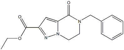 ETHYL 5-BENZYL-4-OXO-4,5,6,7-TETRAHYDROPYRAZOLO[1,5-A]PYRAZINE-2-CARBOXYLATE Struktur