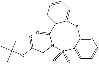 tert-butyl 2-(5,5,7-trioxo-6,7-dihydro-5H-5lambda~6~-dibenzo[d,g][1,6,2]dithiazocin-6-yl)acetate Struktur