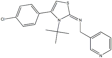 N-[3-(tert-butyl)-4-(4-chlorophenyl)-1,3-thiazol-2(3H)-yliden](3-pyridinyl)methanamine Struktur