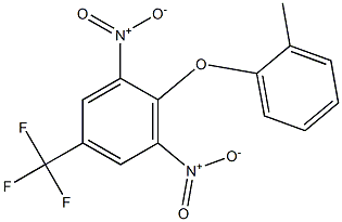 2-(2-methylphenoxy)-1,3-dinitro-5-(trifluoromethyl)benzene Struktur