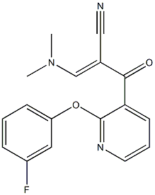 (E)-3-(dimethylamino)-2-{[2-(3-fluorophenoxy)-3-pyridinyl]carbonyl}-2-propenenitrile Struktur