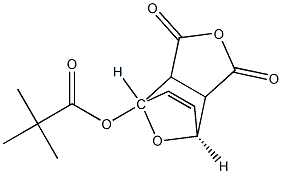 exo-cis-7-Oxabicyclo[2,2,1]-hept-5-ene-2,3-dicarboxylic anhydride-1-yl-trimethylacetate Struktur