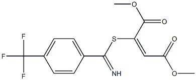 dimethyl 2-({imino[4-(trifluoromethyl)phenyl]methyl}thio)but-2-enedioate Struktur