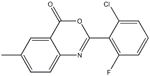 2-(2-chloro-6-fluorophenyl)-6-methyl-4H-3,1-benzoxazin-4-one Struktur