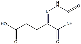 3-(3,5-dioxo-2,3,4,5-tetrahydro-1,2,4-triazin-6-yl)propanoic acid Struktur