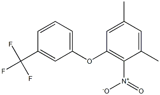 1,5-dimethyl-2-nitro-3-[3-(trifluoromethyl)phenoxy]benzene Struktur