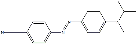 4-(2-{4-[isopropyl(methyl)amino]phenyl}diaz-1-enyl)benzonitrile Struktur