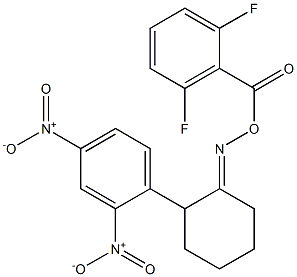 2-[({[2-(2,4-dinitrophenyl)cyclohexyliden]amino}oxy)carbonyl]-1,3-difluorobenzene Struktur