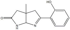 5-(2-hydroxyphenyl)-3a-methyl-3,3a,4,6a-tetrahydropyrrolo[2,3-b]pyrrol-2(1H)-one Struktur