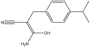 3-amino-3-hydroxy-2-(4-isopropylbenzyl)acrylonitrile Struktur