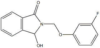 2-[(3-fluorophenoxy)methyl]-3-hydroxy-1-isoindolinone Struktur