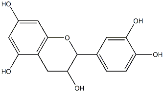 2-(3,4-dihydroxyphenyl)chromane-3,5,7-triol Struktur