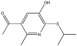 1-[5-hydroxy-6-(isopropylsulfanyl)-2-methyl-3-pyridinyl]-1-ethanone Struktur