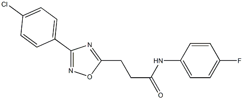 N1-(4-fluorophenyl)-3-[3-(4-chlorophenyl)-1,2,4-oxadiazol-5-yl]propanamide Struktur