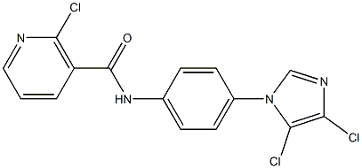 2-chloro-N-[4-(4,5-dichloro-1H-imidazol-1-yl)phenyl]nicotinamide Struktur