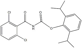 2,6-diisopropylphenyl N-(2,6-dichlorobenzoyl)carbamate Struktur