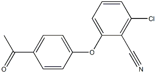 2-(4-acetylphenoxy)-6-chlorobenzonitrile Struktur