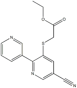 ethyl [(5-cyano-2,3'-bipyridin-6-yl)thio]acetate Struktur