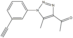 1-[1-(3-ethynylphenyl)-5-methyl-1H-1,2,3-triazol-4-yl]ethan-1-one Struktur