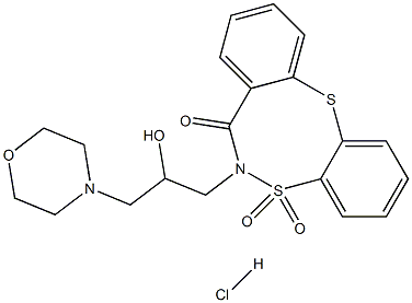 6-(2-hydroxy-3-morpholinopropyl)-6,7-dihydro-5H-5lambda~6~-dibenzo[d,g][1,6 ,2]dithiazocine-5,5,7-trione hydrochloride Struktur