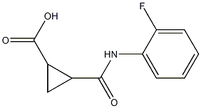 2-[(2-fluoroanilino)carbonyl]cyclopropanecarboxylic acid Struktur