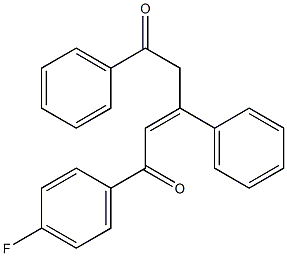 1-(4-fluorophenyl)-3,5-diphenylpent-2-ene-1,5-dione Struktur