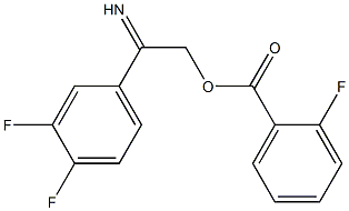 1,2-difluoro-4-{[(2-fluorobenzoyl)oxy]ethanimidoyl}benzene Struktur