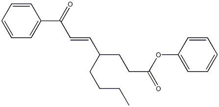 4-[(E)-3-oxo-3-phenyl-1-propenyl]phenyl octanoate Struktur