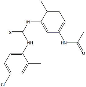 N1-(3-{[(4-chloro-2-methylanilino)carbothioyl]amino}-4-methylphenyl)acetamide Struktur