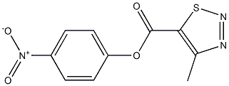 4-nitrophenyl 4-methyl-1,2,3-thiadiazole-5-carboxylate Struktur