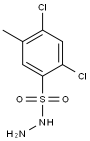 2,4-dichloro-5-methylbenzene-1-sulfonohydrazide Struktur