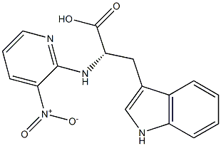 (2S)-3-(1H-indol-3-yl)-2-[(3-nitro-2-pyridinyl)amino]propanoic acid Struktur