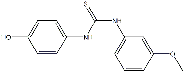 N-(4-hydroxyphenyl)-N'-(3-methoxyphenyl)thiourea Struktur