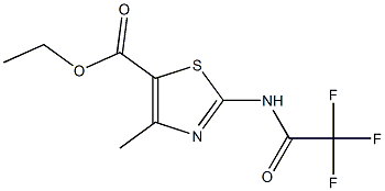 ethyl 4-methyl-2-[(2,2,2-trifluoroacetyl)amino]-1,3-thiazole-5-carboxylate Struktur