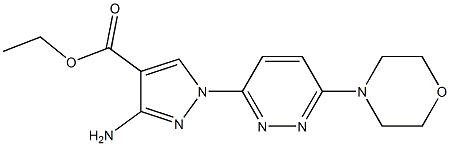 ethyl 3-amino-1-(6-morpholinopyridazin-3-yl)-1H-pyrazole-4-carboxylate Struktur