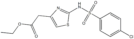 ethyl 2-(2-{[(4-chlorophenyl)sulfonyl]amino}-1,3-thiazol-4-yl)acetate Struktur