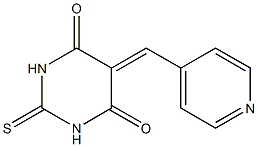 5-(4-pyridylmethylidene)-2-thioxohexahydropyrimidine-4,6-dione Struktur