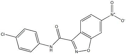 N-(4-chlorophenyl)-6-nitro-1,2-benzisoxazole-3-carboxamide Struktur