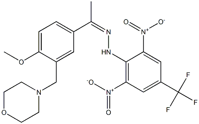 1-[4-methoxy-3-(morpholinomethyl)phenyl]ethan-1-one 1-[2,6-dinitro-4-(trifluoromethyl)phenyl]hydrazone Struktur