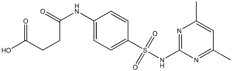 4-(4-{[(4,6-dimethylpyrimidin-2-yl)amino]sulfonyl}anilino)-4-oxobutanoic acid Struktur