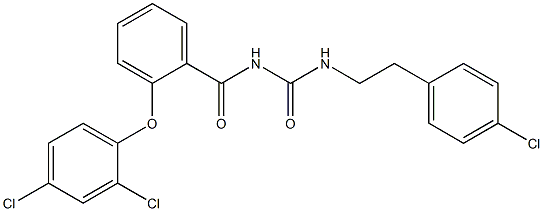 N-(4-chlorophenethyl)-N'-[2-(2,4-dichlorophenoxy)benzoyl]urea Struktur